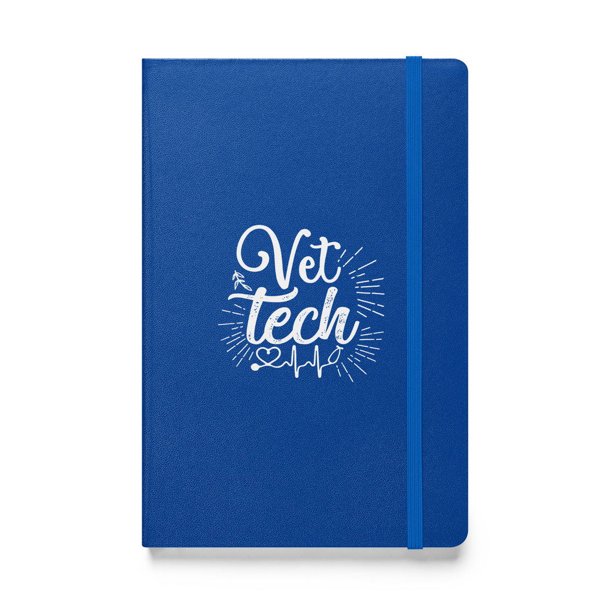 Vet Tech Stethoscope Pulse Hardcover bound notebook-Hardcover Bound Notebook | JournalBook®-I love Veterinary