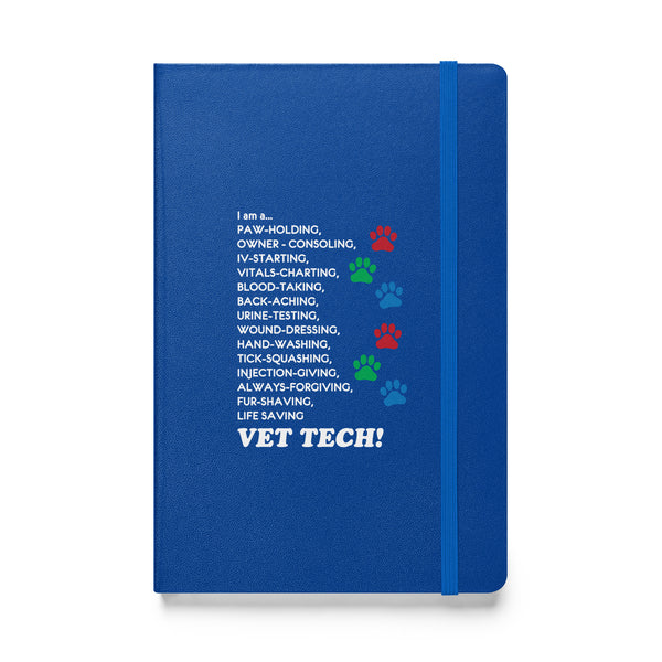 I am a... Vet Tech Hardcover bound notebook-Hardcover Bound Notebook | JournalBook®-I love Veterinary