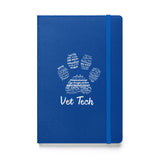 Vet Tech - Paw Print Hardcover bound notebook-Hardcover Bound Notebook | JournalBook®-I love Veterinary