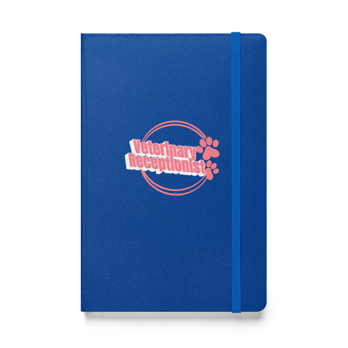 Vet Receptionist circle two paws, Hardcover-bound notebook-I love Veterinary