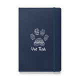 Vet Tech - Paw Print Hardcover bound notebook-Hardcover Bound Notebook | JournalBook®-I love Veterinary