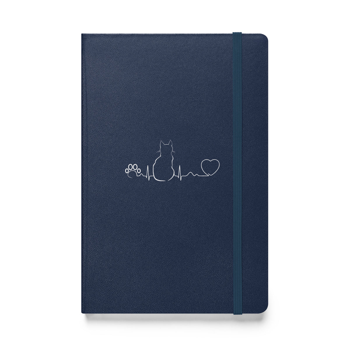 Cat Pulse Hardcover bound notebook-Hardcover Bound Notebook | JournalBook®-I love Veterinary