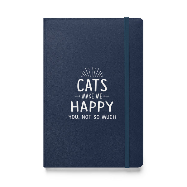 Cats make me happy Hardcover bound notebook-Hardcover Bound Notebook | JournalBook®-I love Veterinary