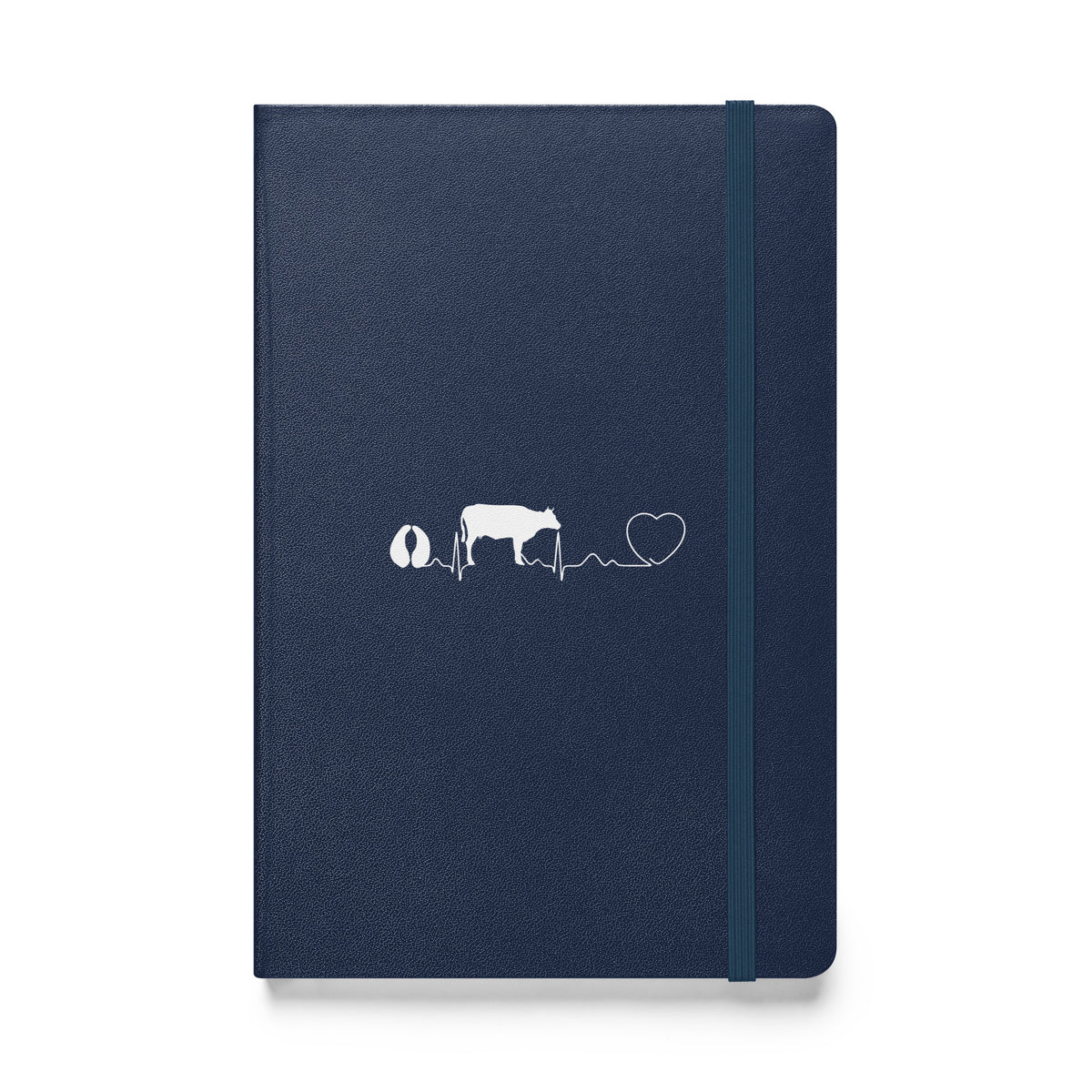 Cow Pulse Hardcover bound notebook-Hardcover Bound Notebook | JournalBook®-I love Veterinary