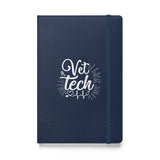 Vet Tech Stethoscope Pulse Hardcover bound notebook-Hardcover Bound Notebook | JournalBook®-I love Veterinary