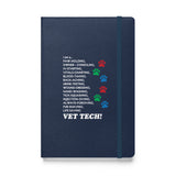 I am a... Vet Tech Hardcover bound notebook-Hardcover Bound Notebook | JournalBook®-I love Veterinary