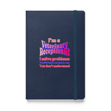 I'm a vet receptionist, I solve problems 2, Hardcover-bound notebook-I love Veterinary