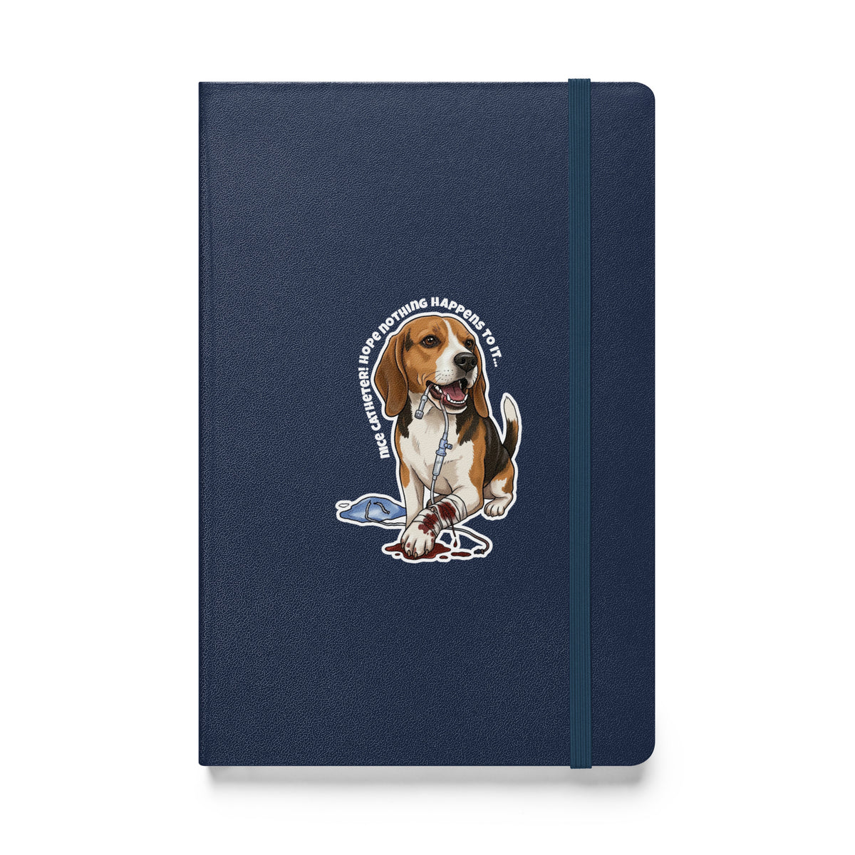 Nice catheter!, Hardcover-bound notebook-I love Veterinary