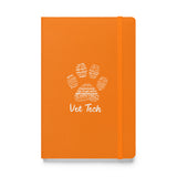 Vet Tech - Paw Print Hardcover bound notebook-Hardcover Bound Notebook | JournalBook®-I love Veterinary