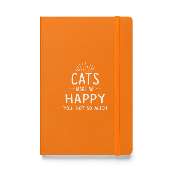 Cats make me happy Hardcover bound notebook-Hardcover Bound Notebook | JournalBook®-I love Veterinary