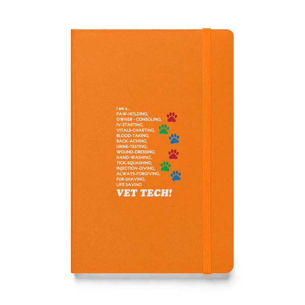 I am a... Vet Tech Hardcover bound notebook-Hardcover Bound Notebook | JournalBook®-I love Veterinary