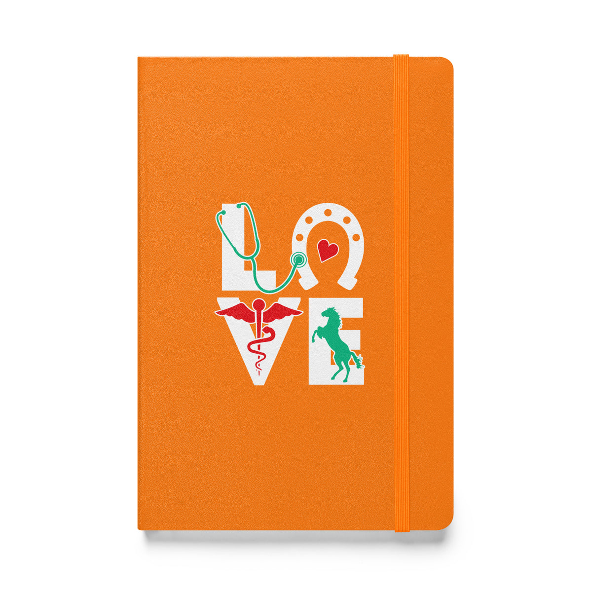 Equine Love Hardcover bound notebook-Hardcover Bound Notebook | JournalBook®-I love Veterinary