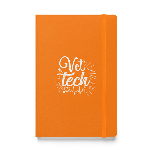 Vet Tech Stethoscope Pulse Hardcover bound notebook-Hardcover Bound Notebook | JournalBook®-I love Veterinary