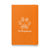 Vet Receptionist Pawprint Hardcover bound notebook-Hardcover Bound Notebook | JournalBook®-I love Veterinary