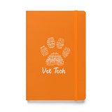 Vet Tech - Paw Print Hardcover bound notebook-Hardcover Bound Notebook | JournalBook®-I love Veterinary