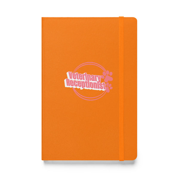 Vet Receptionist circle two paws, Hardcover-bound notebook-I love Veterinary