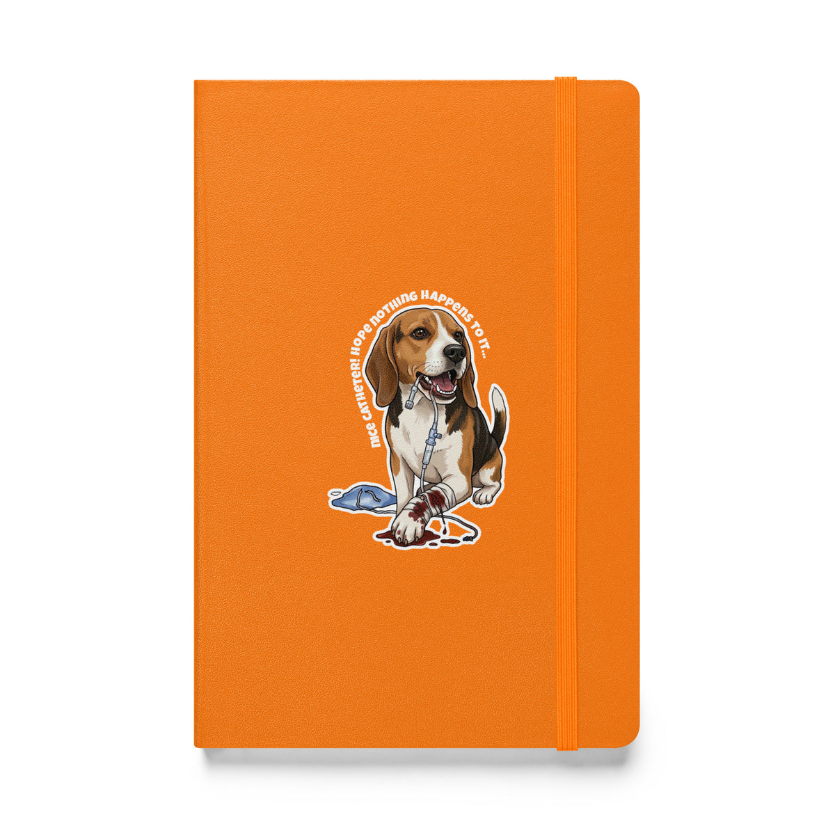 Nice catheter!, Hardcover-bound notebook-I love Veterinary