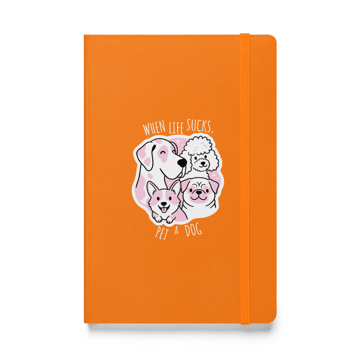 When life sucks pet a dog, Hardcover-bound notebook-I love Veterinary
