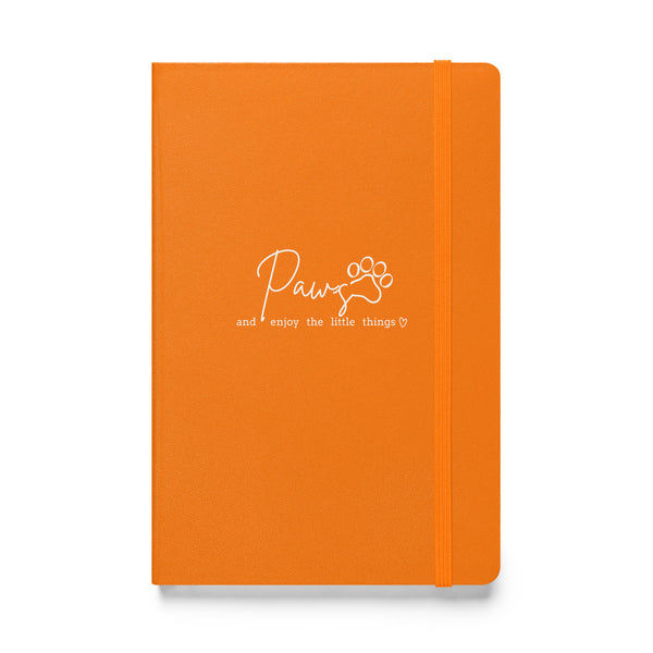 Paws and enjoy the little things, Hardcover-bound notebook-I love Veterinary