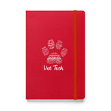 Vet Tech - Paw Print Hardcover bound notebook-Hardcover Bound Notebook | JournalBook®-I love Veterinary