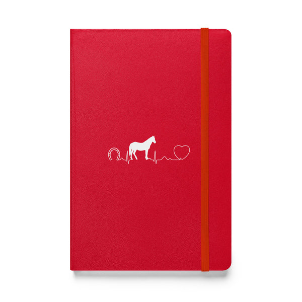 Horse Pulse Hardcover bound notebook-Hardcover Bound Notebook | JournalBook®-I love Veterinary