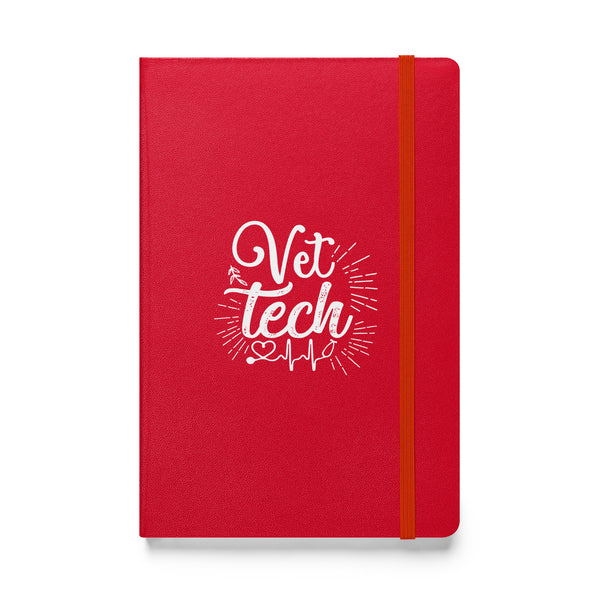 Vet Tech Stethoscope Pulse Hardcover bound notebook-Hardcover Bound Notebook | JournalBook®-I love Veterinary