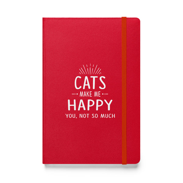 Cats make me happy Hardcover bound notebook-Hardcover Bound Notebook | JournalBook®-I love Veterinary