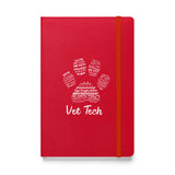 Vet Tech - Paw Print Hardcover bound notebook-Hardcover Bound Notebook | JournalBook®-I love Veterinary