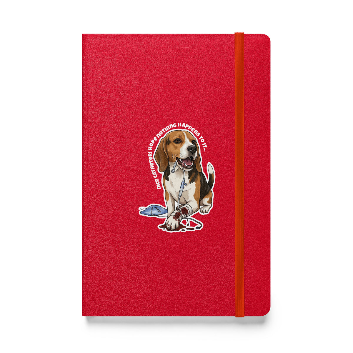 Nice catheter!, Hardcover-bound notebook-I love Veterinary
