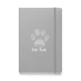 Vet Tech - Paw Print Hardcover bound notebook-Hardcover Bound Notebook | JournalBook®-I love Veterinary