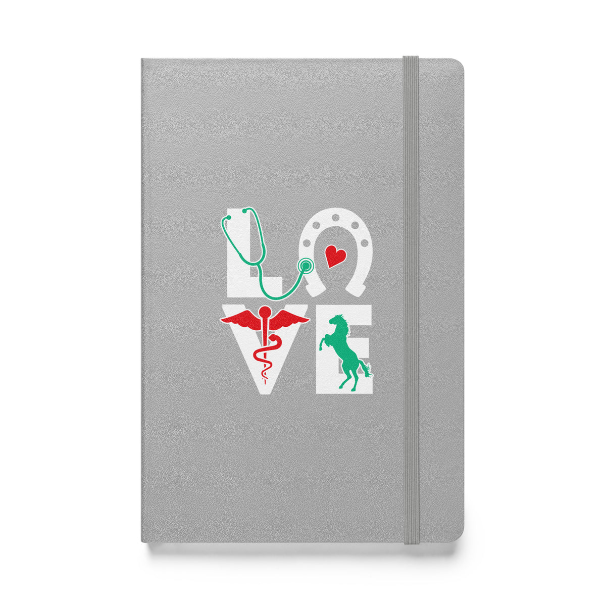 Equine Love Hardcover bound notebook-Hardcover Bound Notebook | JournalBook®-I love Veterinary