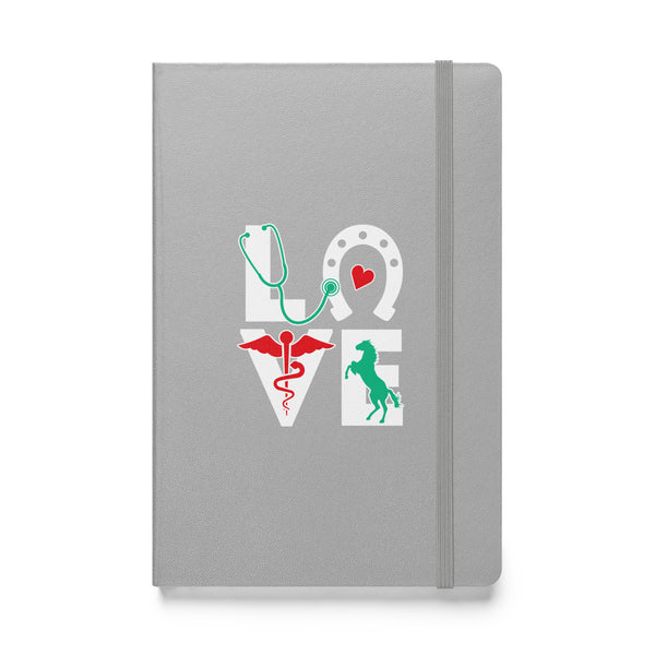 Equine Love Hardcover bound notebook-Hardcover Bound Notebook | JournalBook®-I love Veterinary