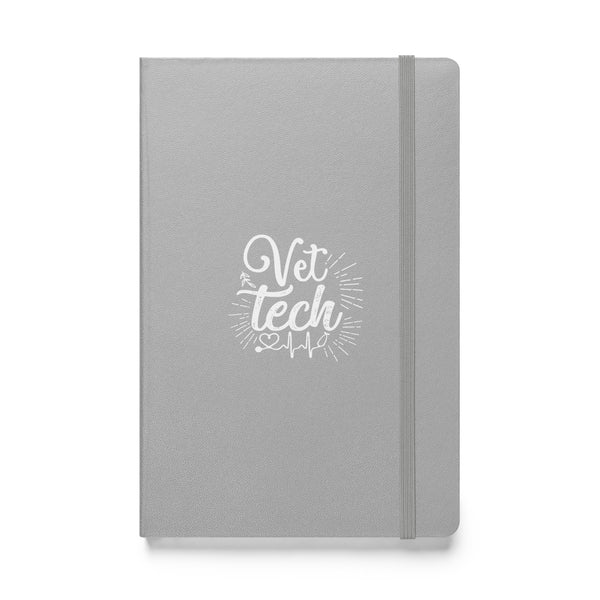Vet Tech Stethoscope Pulse Hardcover bound notebook-Hardcover Bound Notebook | JournalBook®-I love Veterinary