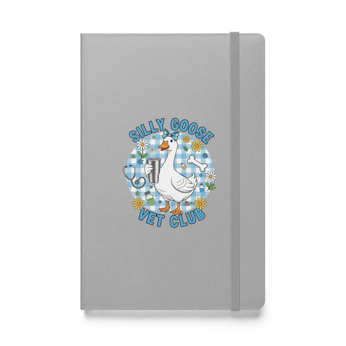 Silly Goose Vet Club Hardcover-bound notebook-Hardcover Bound Notebook | JournalBook®-I love Veterinary
