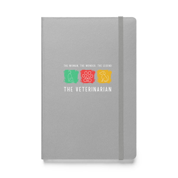The woman, the wonder, the legend - the Veterinarian, Hardcover-bound notebook-I love Veterinary