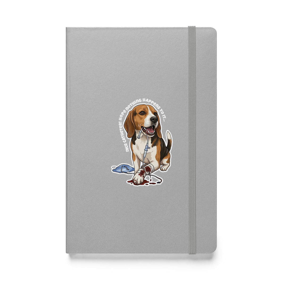 Nice catheter!, Hardcover-bound notebook-I love Veterinary