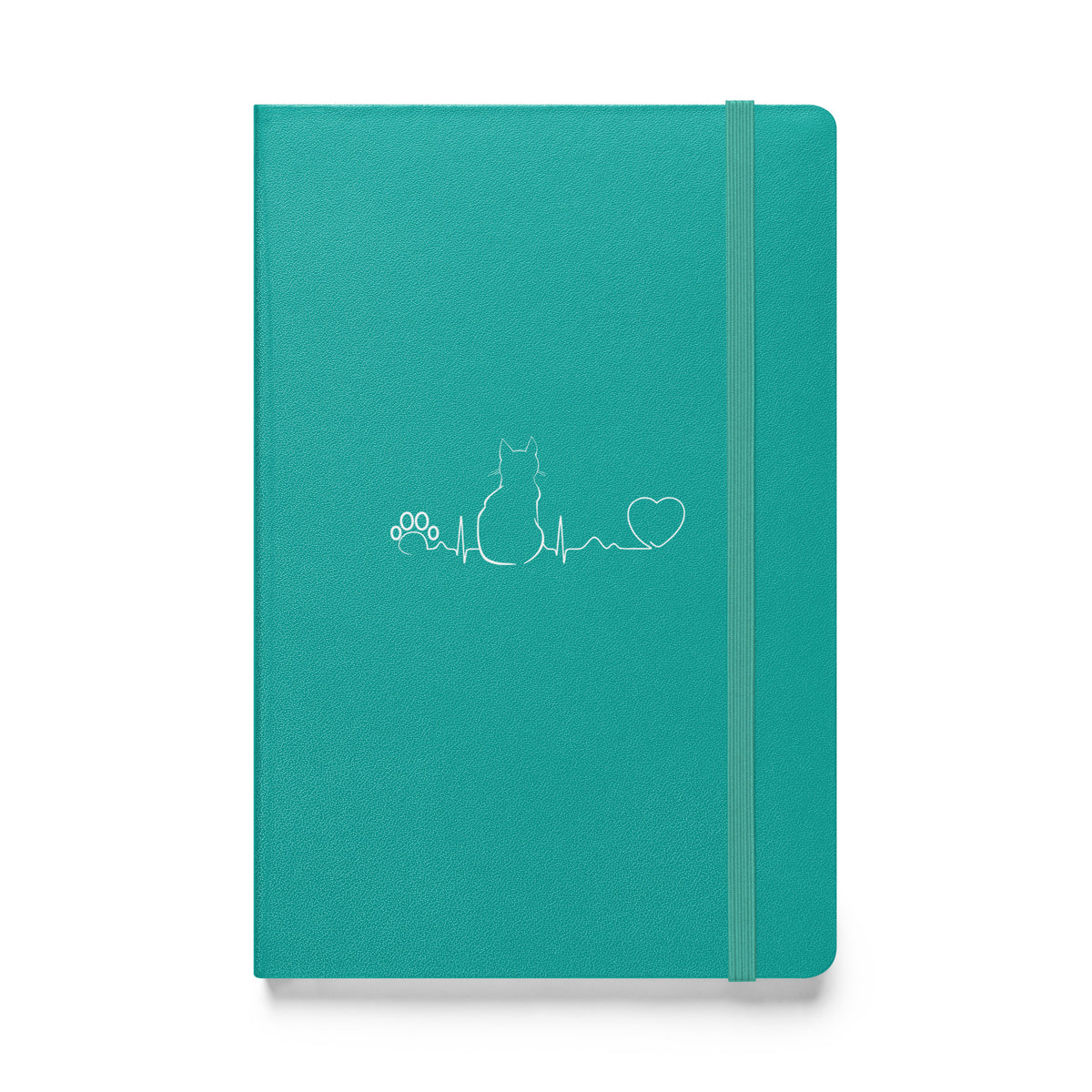 Cat Pulse Hardcover bound notebook-Hardcover Bound Notebook | JournalBook®-I love Veterinary