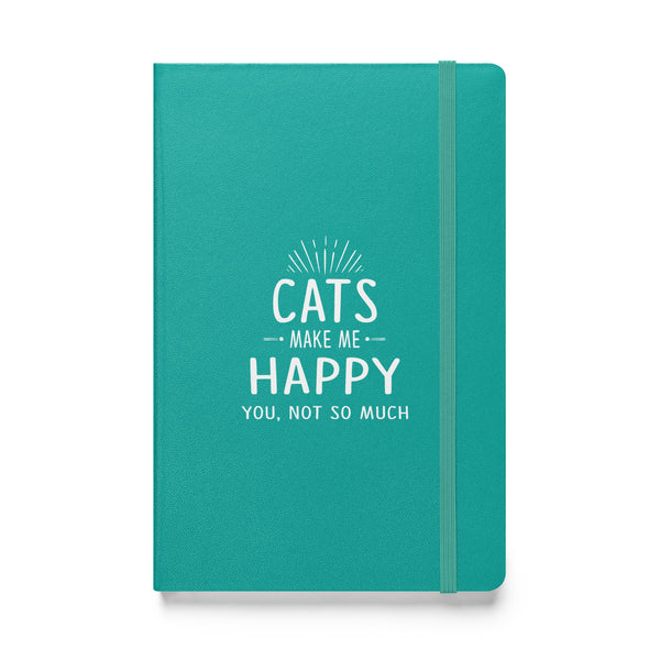 Cats make me happy Hardcover bound notebook-Hardcover Bound Notebook | JournalBook®-I love Veterinary