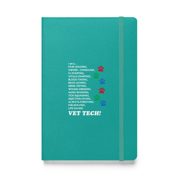 I am a... Vet Tech Hardcover bound notebook-Hardcover Bound Notebook | JournalBook®-I love Veterinary