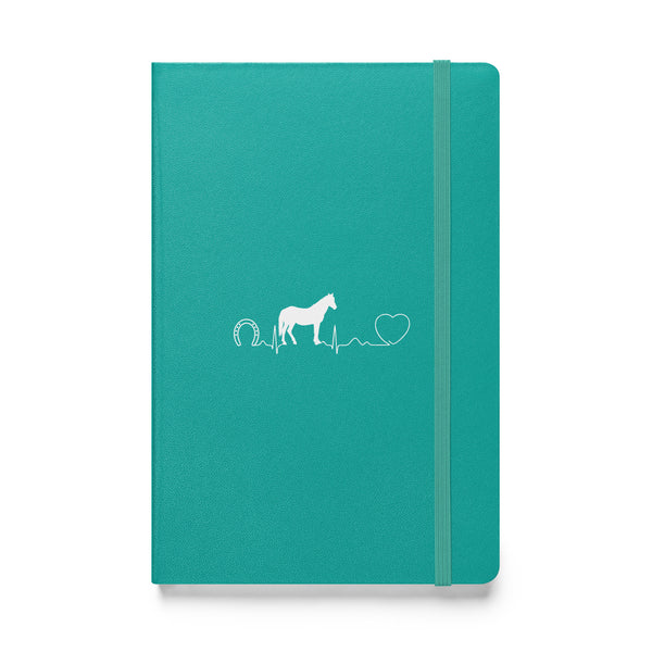 Horse Pulse Hardcover bound notebook-Hardcover Bound Notebook | JournalBook®-I love Veterinary