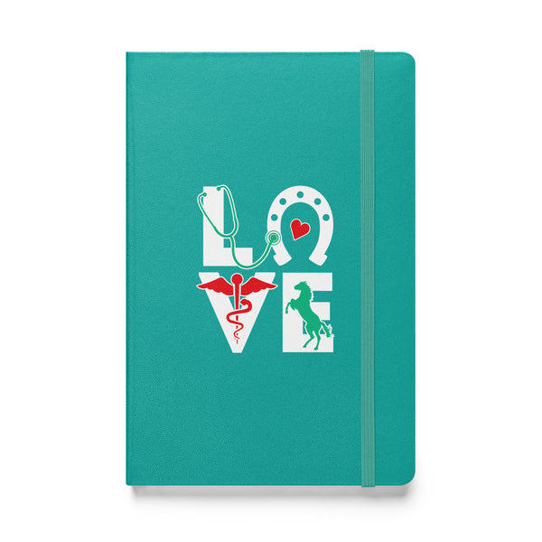 Equine Love Hardcover bound notebook-Hardcover Bound Notebook | JournalBook®-I love Veterinary