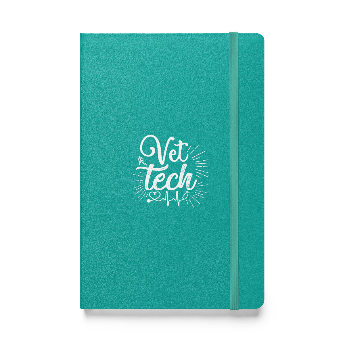 Vet Tech Stethoscope Pulse Hardcover bound notebook-Hardcover Bound Notebook | JournalBook®-I love Veterinary