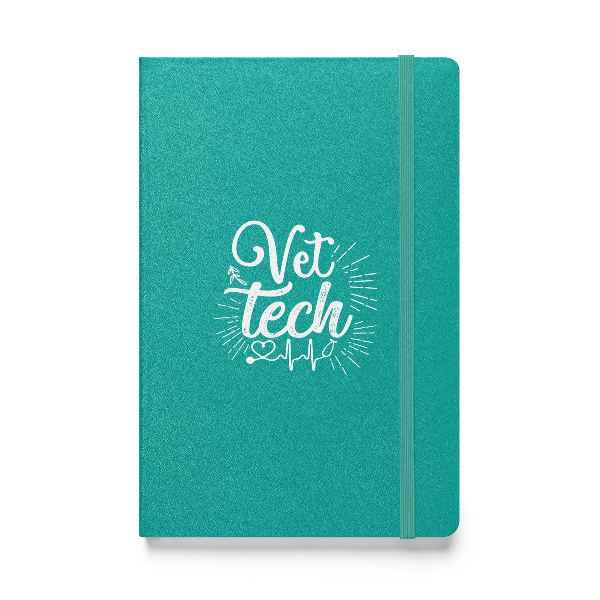 Vet Tech Stethoscope Pulse Hardcover bound notebook-Hardcover Bound Notebook | JournalBook®-I love Veterinary