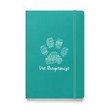 Vet Receptionist Pawprint Hardcover bound notebook-Hardcover Bound Notebook | JournalBook®-I love Veterinary