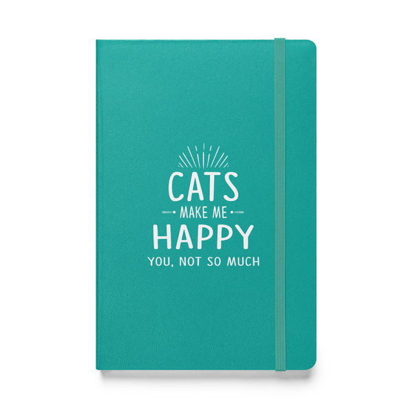 Cats make me happy Hardcover bound notebook-Hardcover Bound Notebook | JournalBook®-I love Veterinary