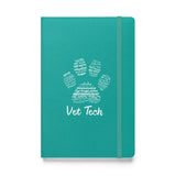 Vet Tech - Paw Print Hardcover bound notebook-Hardcover Bound Notebook | JournalBook®-I love Veterinary