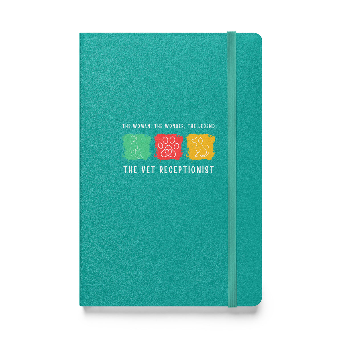 The woman, the wonder, the legend - the Vet Receptionist, Hardcover-bound notebook-I love Veterinary