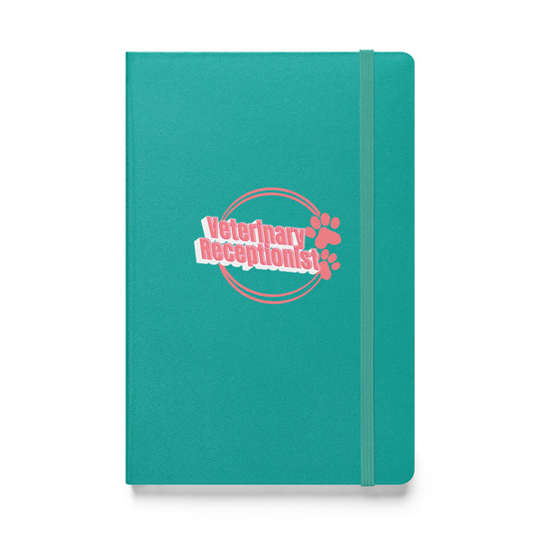 Vet Receptionist circle two paws, Hardcover-bound notebook-I love Veterinary