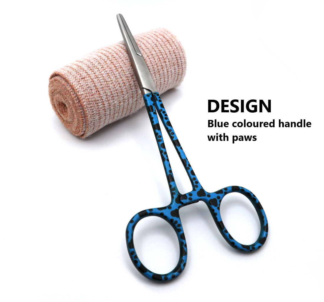 Paw Print Instruments Set of 3 Bandage Scissor, Hemostat, and Suture Scissor-Veterinary Instruments-I love Veterinary