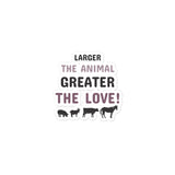 Larger the Animal Greater the Love Bubble-free stickers-Kiss-Cut Stickers-I love Veterinary
